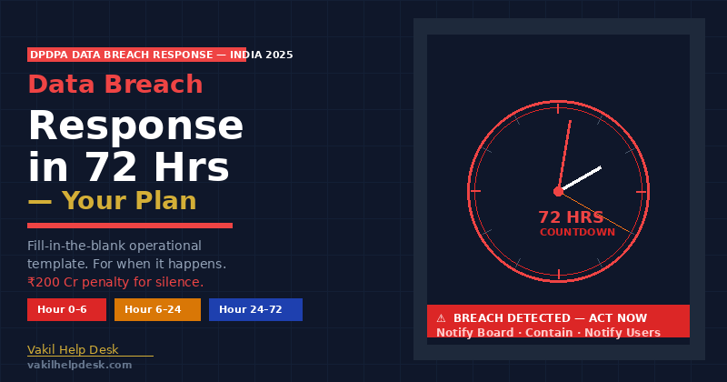 Data Breach — How to Respond in 72 Hours: Step-by-Step Plan + Templates