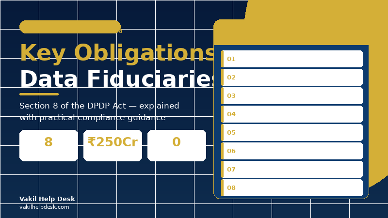 Section 8 Explained: Key Obligations of Data Fiduciaries Under DPDPA