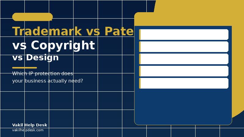 Trademark vs Copyright vs Design vs Patent: Which IP Protection Does Your Business Need?